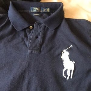 Ralph Lauren Big Polo Pony Polo Shirt Navy Blue